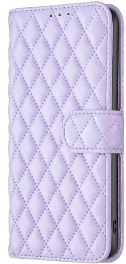 Puff Rhombus Brieftasche Lila (Moto G13)