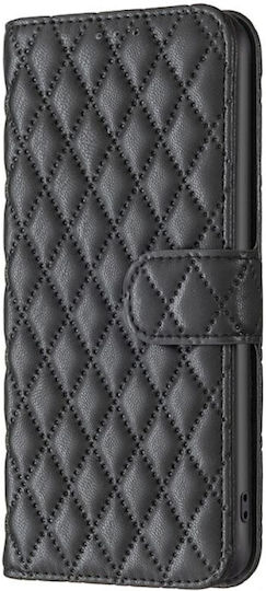 Puff Rhombus Brieftasche Schwarz (Moto G13)