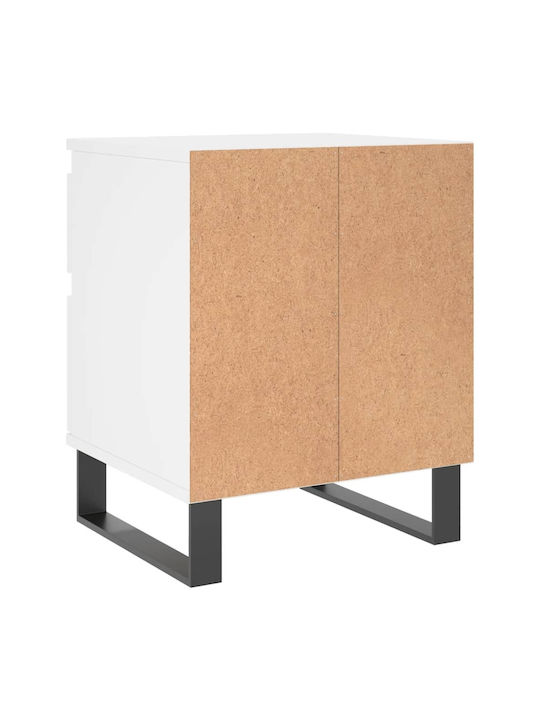 Wooden Bedside Tables White 2 Pieces 40x35x50cm