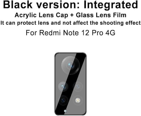 Γυαλί 9h Προστασία Κάμερας Tempered Glass Μαύρο για το Redmi Note 12 Pro 4G