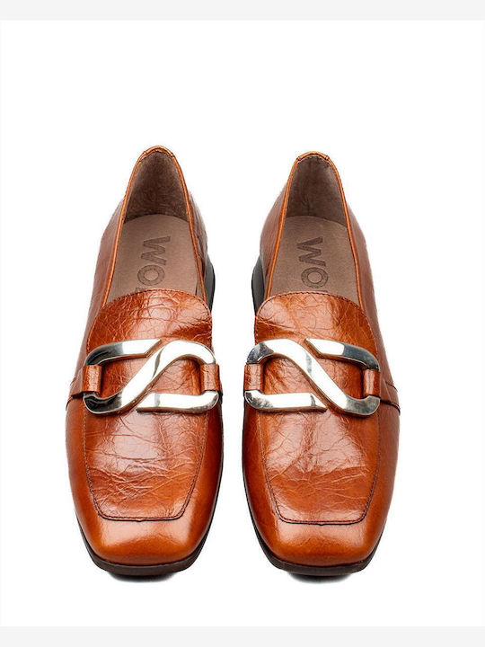 Δερμάτινα Γυναικεία Loafers σε Ταμπά Χρώμα