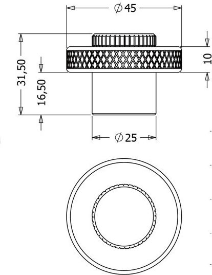 Aluminum Door Stopper Black