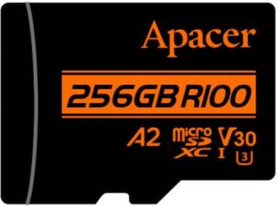 Apacer SDXC 256GB Class 10 U3 V30 A2 UHS-I με αντάπτορα