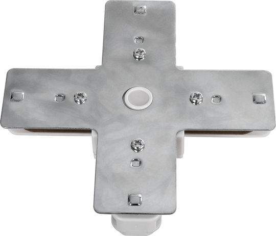 GloboStar Conector Șină pentru Corpuri de Iluminat Alb 50buc 60910