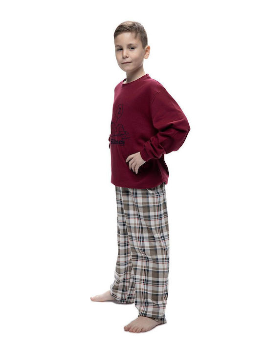 Galaxy Kids' Pajamas Winter Burgundy