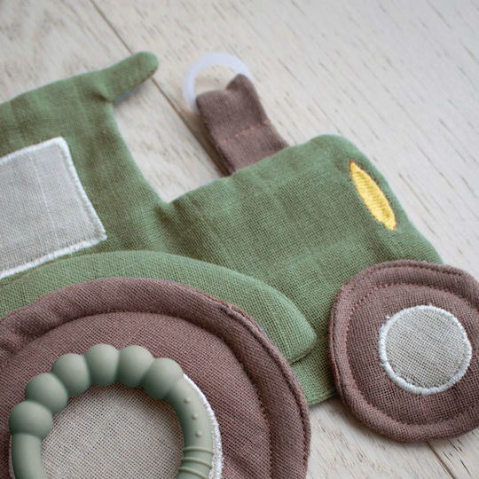 Filibabba Baby Cloth Comfort Blanket - Tractor Green