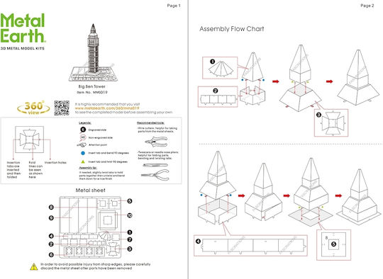 Fascinations Μεταλλική Φιγούρα Μοντελισμού Μνημείο Big Ben Iconx 12.7x7.9x6.1εκ.