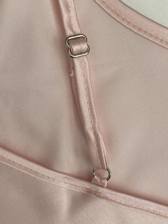 Kal-tsa Winter Satin,σατεν Damen Nachthemd Rosa