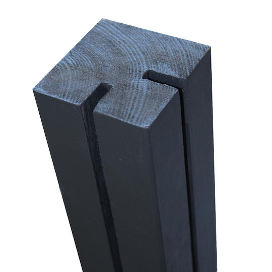 Showood Garden Fencing Supplies Beam for Garden Fence Corner for PP Cascades Made of Wood 120x7x7cm Gray