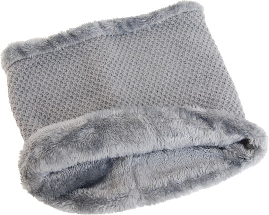 Ανδρικό Σετ με Σκούφο Fleece Πλεκτό σε Γκρι χρώμα