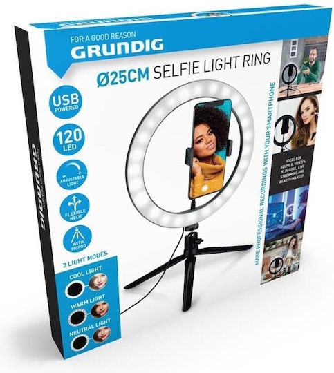 Grundig RGB Ring Light 25cm με Βάση για Κινητό