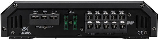 Esx Ενισχυτής Αυτοκινήτου Horizon HXE 750.5 5 Καναλιών (Κλάση A/B)