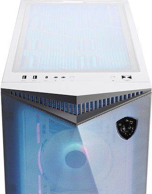 MSI MPG GUNGNIR 300R AIRFLOW Gaming Midi Tower Computer Case with Window Panel and RGB Lighting White