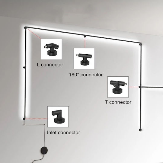 Home Lighting Στήριγμα Τοποθέτησης για Φωτιστικά Μαύρο 77-9079