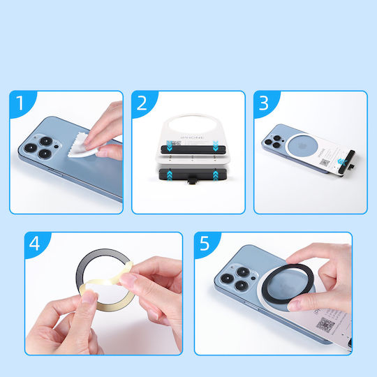 Joyroom Metal Magnetic Set Rings Smartphone JR-MAG-M3 (2τμχ) Κινητού σε Ροζ χρώμα