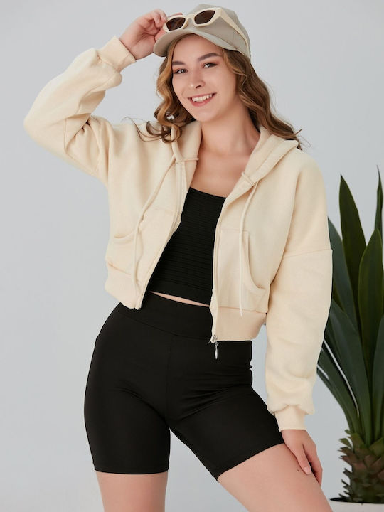 Concept Women's Hooded Cardigan Beige