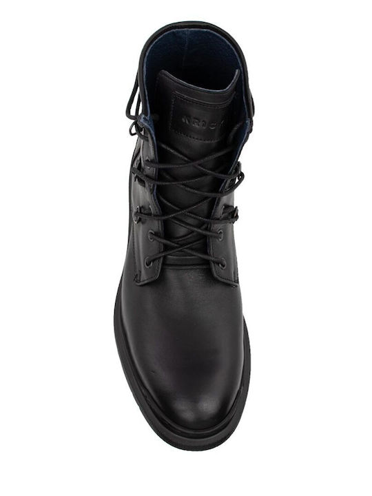 Leder Schwarz Stiefel