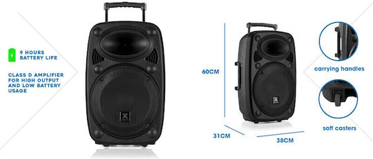 Vonyx Ηχείο Karaoke με Ασύρματα Μικρόφωνα Verve38 174.032 Μαύρο