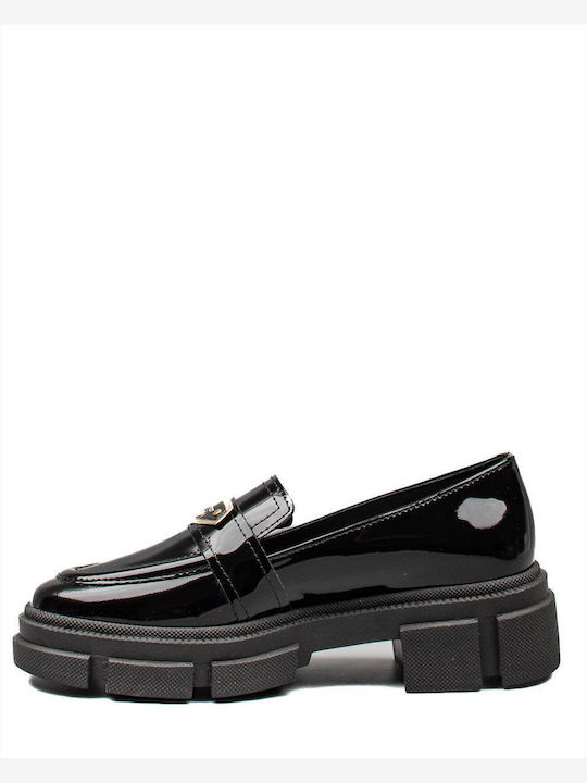 Wall Street Leather Women's Loafers in Black Color