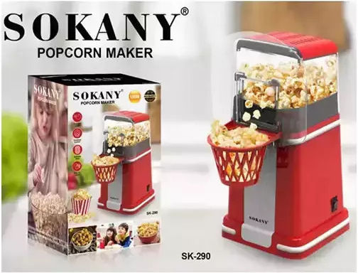 Sokany Popcorn Maker Hot Air 1200W