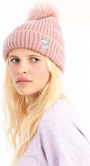 Beanie Unisex Beanie Gestrickt in Rosa Farbe