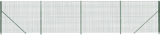 vidaXL Plasă de sârmă Galvanizat cu Îmbrăcăminte din PVC Verde 1.6x10m