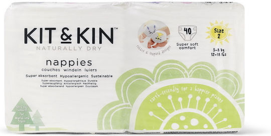 Kit & Kin Scutece chiloțel Eco Scutece Bebe No2 (5-8kg) Nr. 2 pentru 4-8kg 40buc