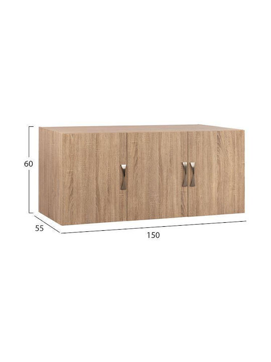 HomeMarkt Carly Rechteckig Loft-Schrank aus Spanplatte in Beige Farbe 150x55cm HM385.02 1Stück