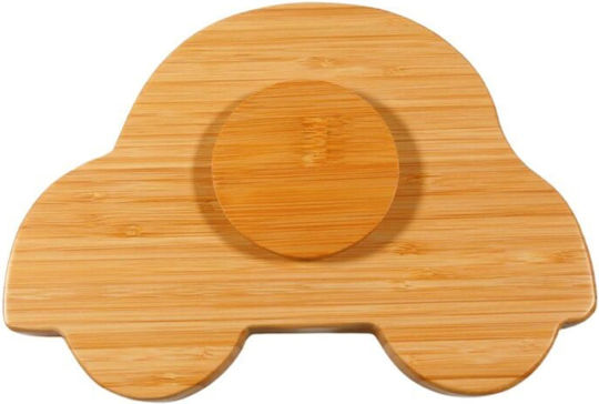 Baby Donkey Baby Food Container Set Car made of Bamboo Brown 3pcs