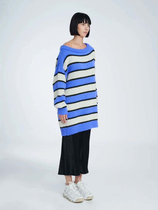 Claire Damen Pullover Wolle Blau