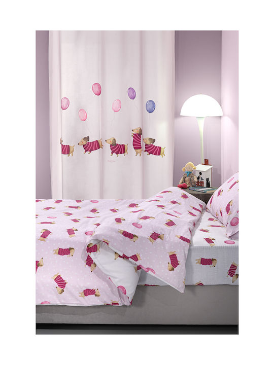 Saint Clair Perdea pentru Copii cu Capsatoare Fuchsia 160x240buc