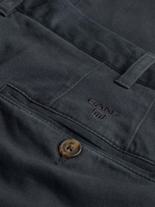 Hallden Παντελόνι Chino Ελαστικό σε Loose Εφαρμογή Navy Μπλε