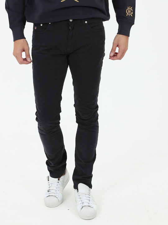 Hallden Παντελόνι Chino Ελαστικό σε Loose Εφαρμογή Navy Μπλε