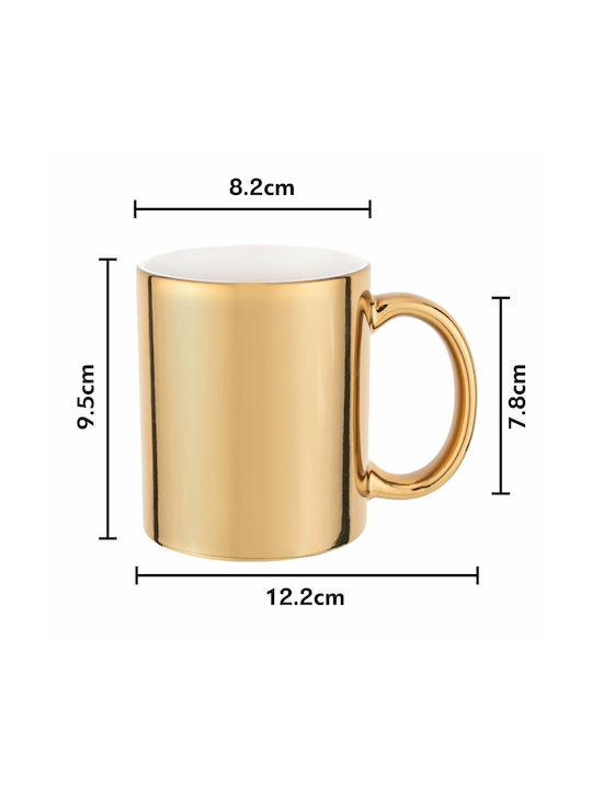 Koupakoupa Ζώδια Ιχθύες Ceramic Cup Gold 330ml