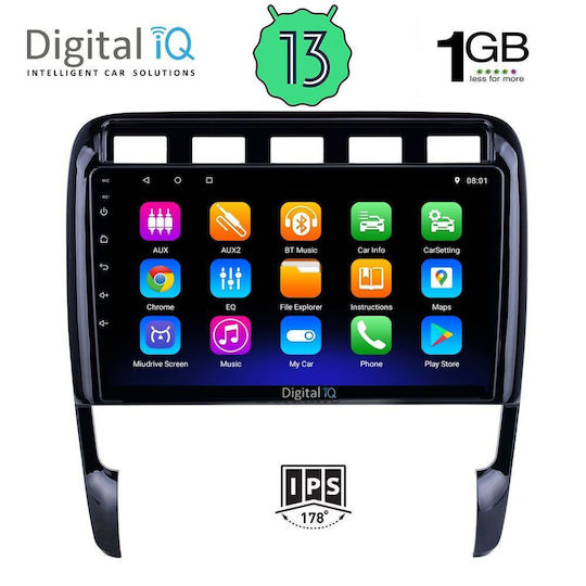 Digital IQ Sistem Audio Auto pentru Porsche Ardei iute 2002-2011 (Bluetooth/USB/WiFi/GPS/Apple-Carplay/Android-Auto) cu Ecran Tactil 9"