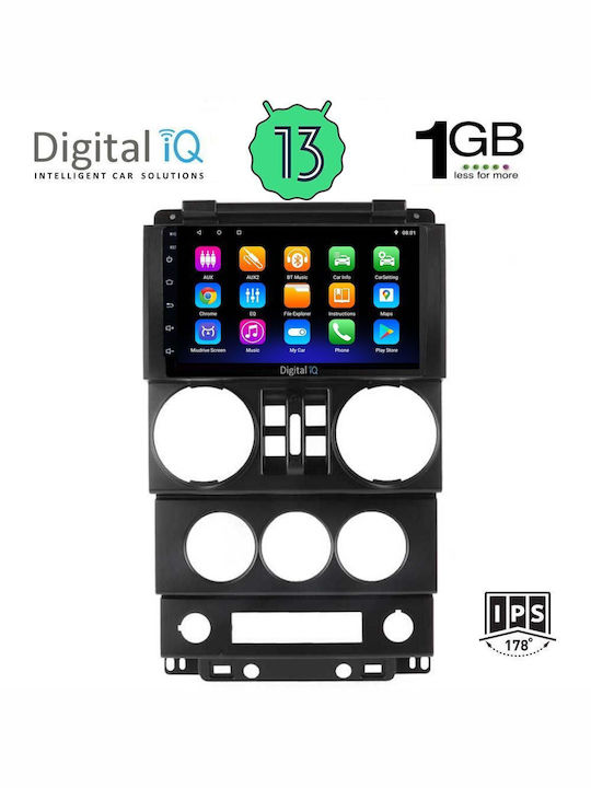 Digital IQ Sistem Audio Auto pentru Jeep Wrangler 2006-2011 (Bluetooth/USB/WiFi/GPS) cu Ecran Tactil 9"