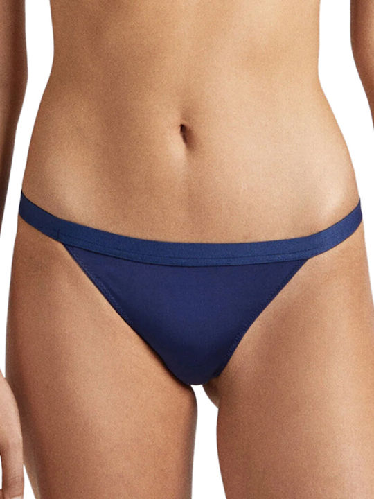 Women's Slip with Lace Navy Blue