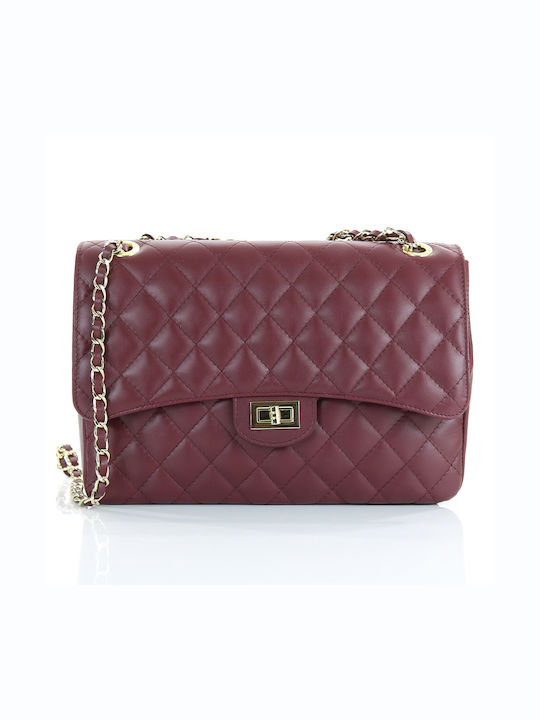 Passaggio Leather Leather Women's Bag Shoulder Burgundy