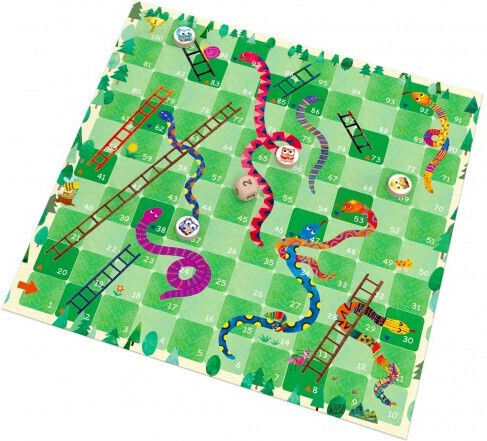 Board Game Snakes and Ladders for 2-6 Players 5+ Years Old (EN) Mieredu
