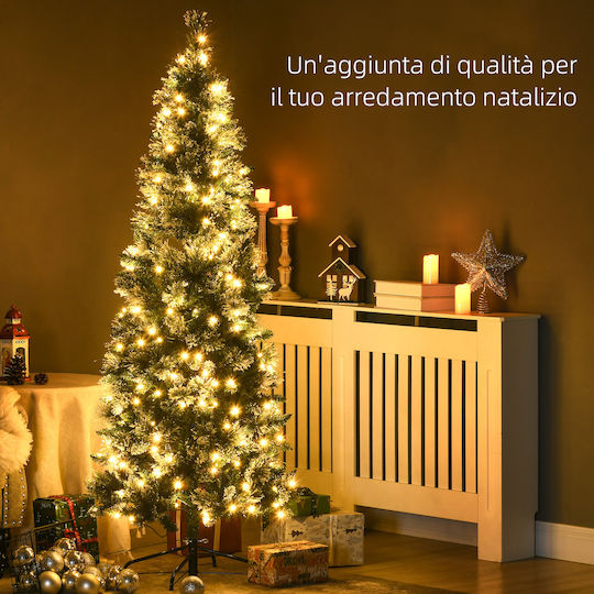 Christmas Decorative Snowy Illuminated Tree Green