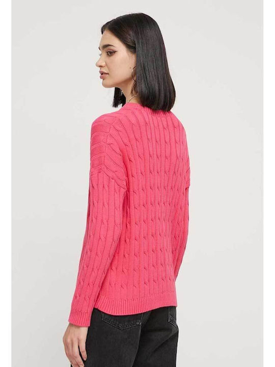 Superdry Women's Long Sleeve Sweater Cotton Pink