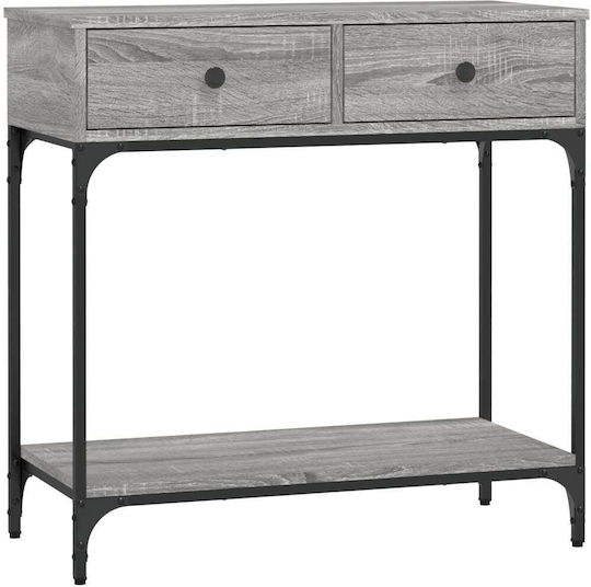 Console Table Wood & Metal Grey Sonoma L75xW34.5xH75cm