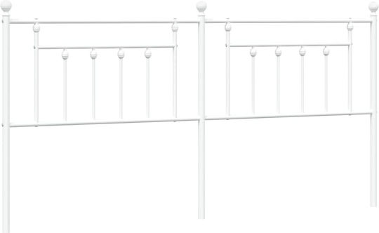 vidaXL Metal Bed Headboard White 193cm