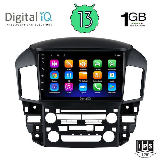Digital IQ Auto-Audiosystem für Lexus RX 1998-2003 (Bluetooth/USB/AUX/WiFi/GPS/Apple-Carplay/Android-Auto) mit Touchscreen 9"