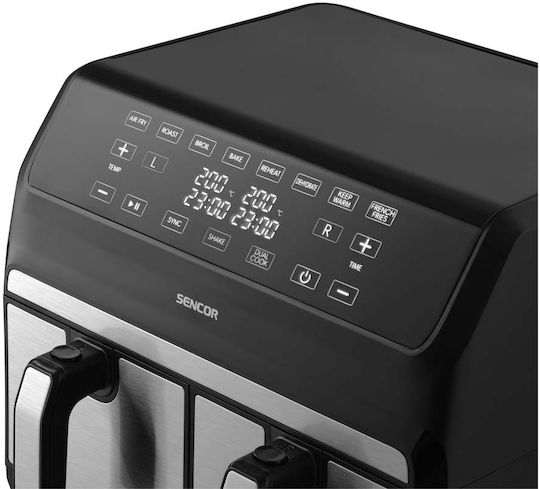 Sencor Air Fryer with Wi-Fi & Double Detachable Bucket 8lt Black SFR 9500SS