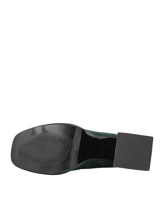 Meile Wildleder Loafer Pumps Grüne