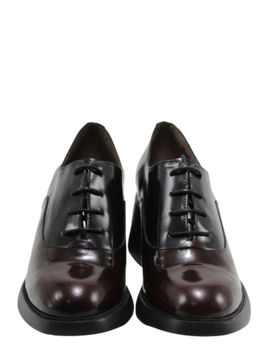 Leather Women's Oxford Boots Black