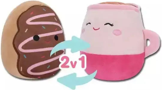 Jazwares Plush Squishmallows Flipmallows Deja The Donut & Emery The Latte for 3+ Years 13 cm