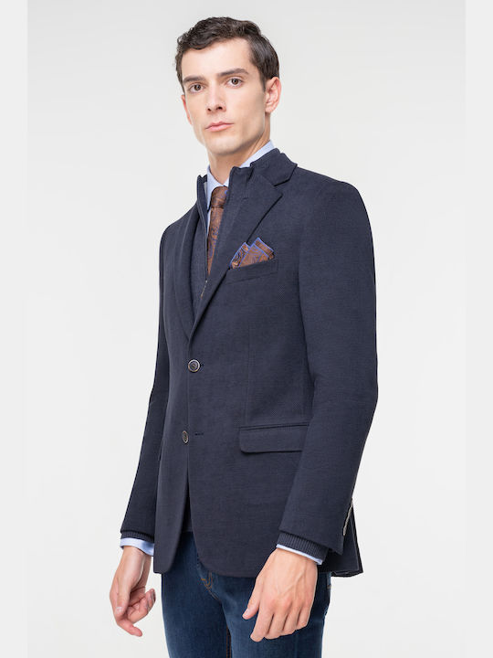 Fragosto Men's Suit Jacket Blue