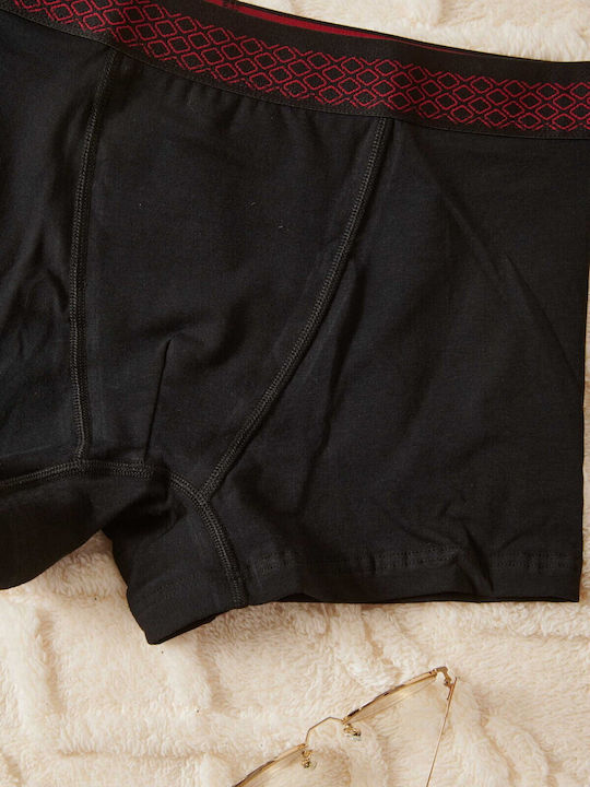 Men's Boxer Black with Patterns